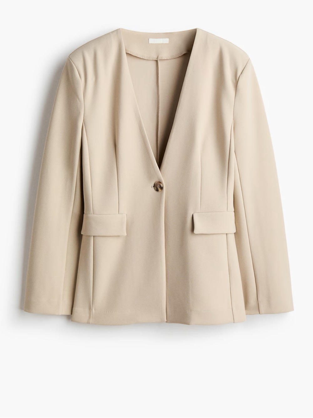 H&M NWT light beige Tailored Single-Button Blazer Jacket